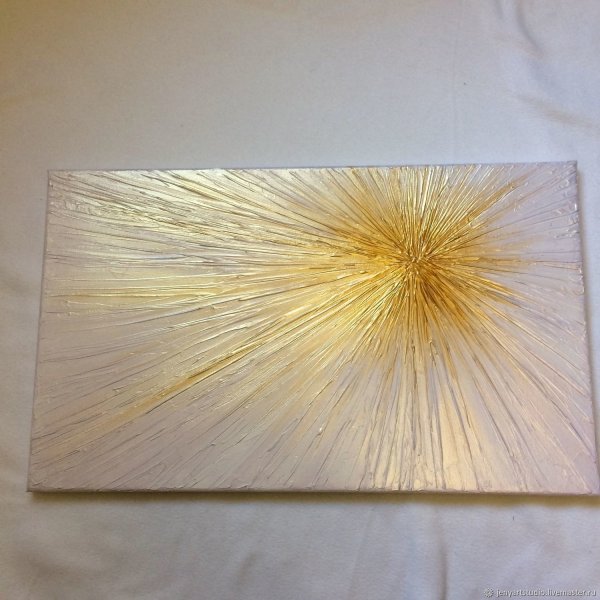 Абстрактная живопись с золотой поталью