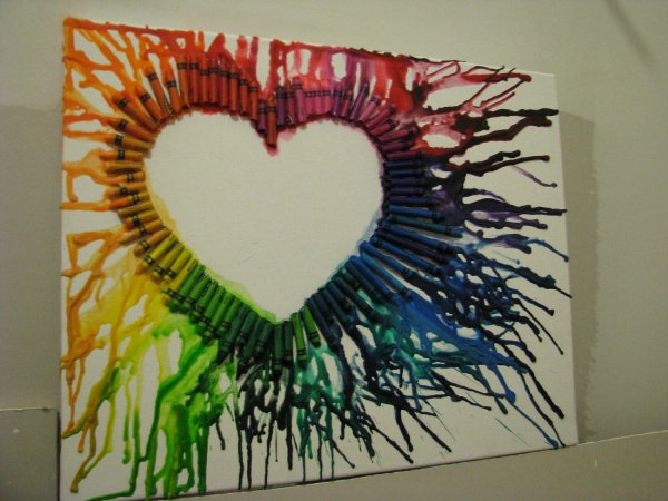 Рамка для фото из мелков