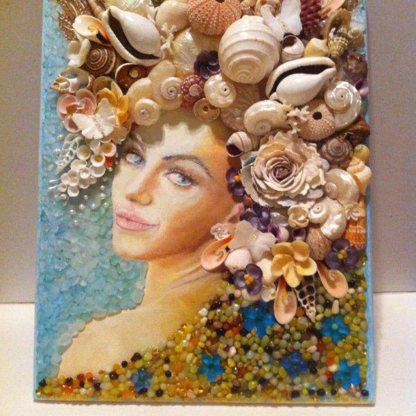 Восковые мелки на холсте