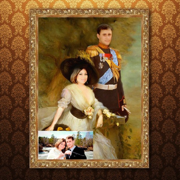 Парный портрет в историческом стиле