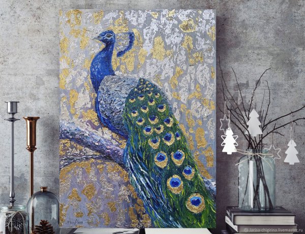 Интерьерная картина Павлин в тропиках