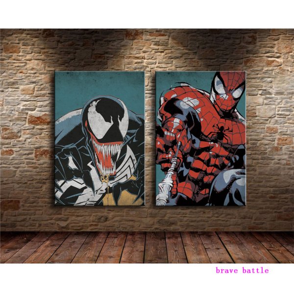 Человек паук на холсте