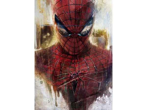 Человек паук картина маслом