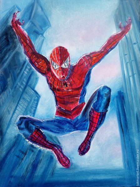 Человек паук холст 32x32