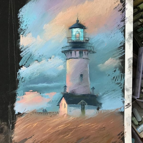 Маяк пастелью