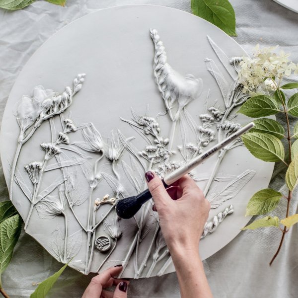 Барельеф цветы