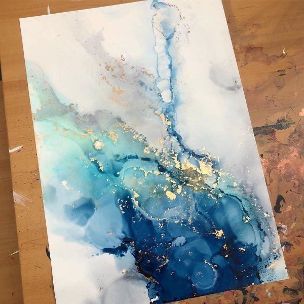 Мрамор акварелью