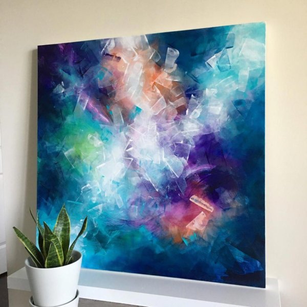 Абстракция акрилом на холсте