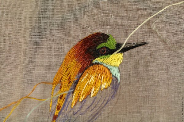 Панно из шерстяных ниток