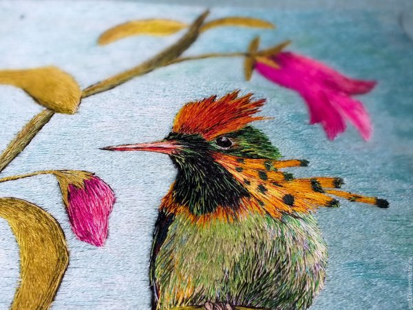 Трехмерная вышивка гладью