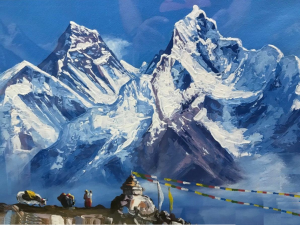 Картины художников Непал Гималаи