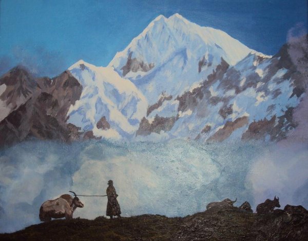 Гималаи Горная вершина Эверест