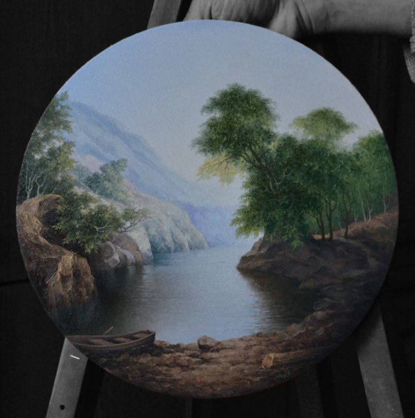 Пейзажи в круглых рамках