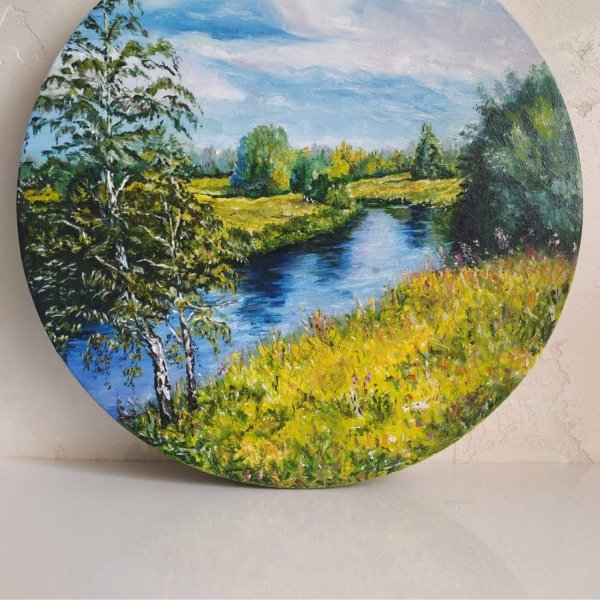 Панно маслом на холсте