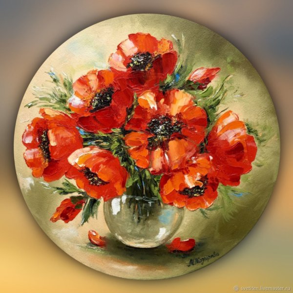 Живопись на круглом холсте