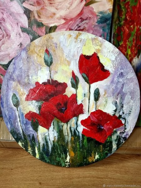 Круглые картины акрилом