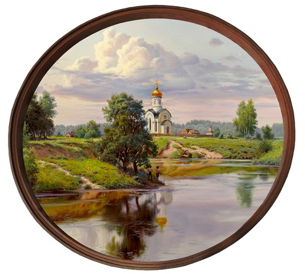 Пейзажи в овальной раме