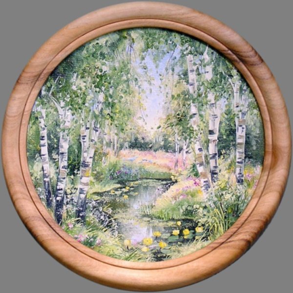 Пейзажи в круглых рамках