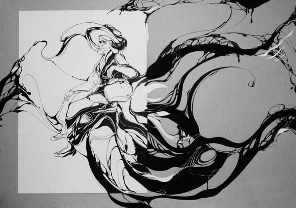 Картины тушью