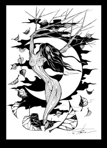 Монохромная иллюстрация