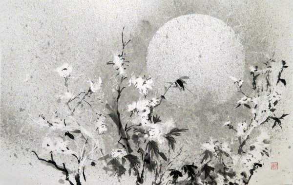 Абстрактная композиция тушью