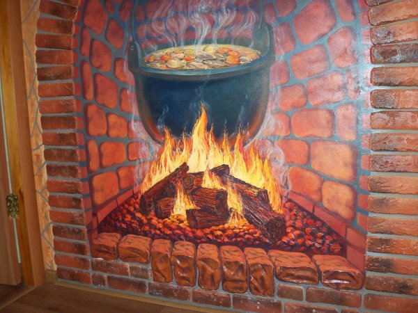 Каморка папы очаг Карло иллюстрация