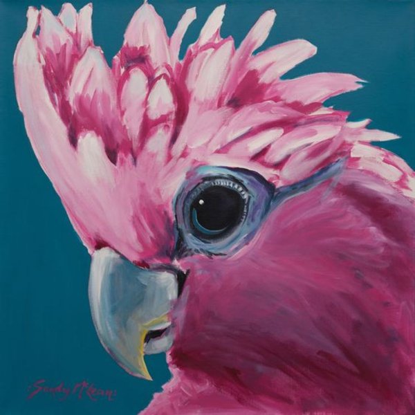 Экзотические птицы гуашью