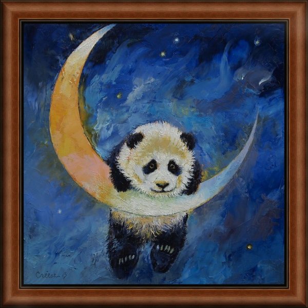 Панда живопись масло