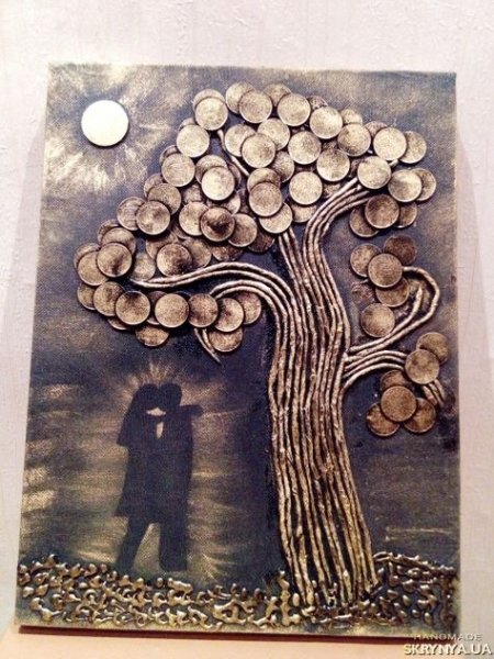 Панно из монеток