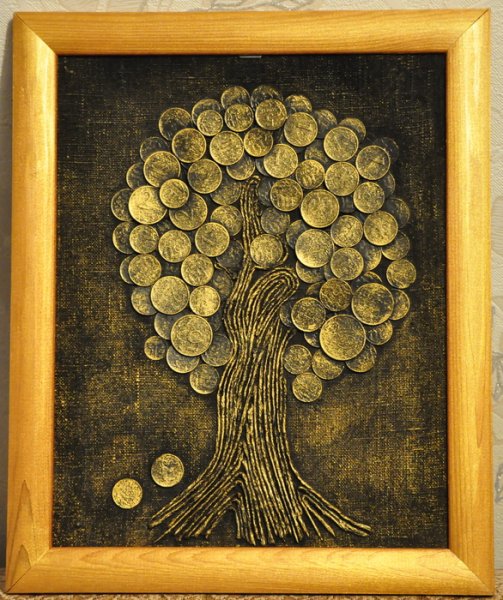 Аппликация денежное дерево