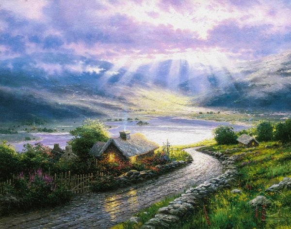 Томас Кинкаде живопись горы