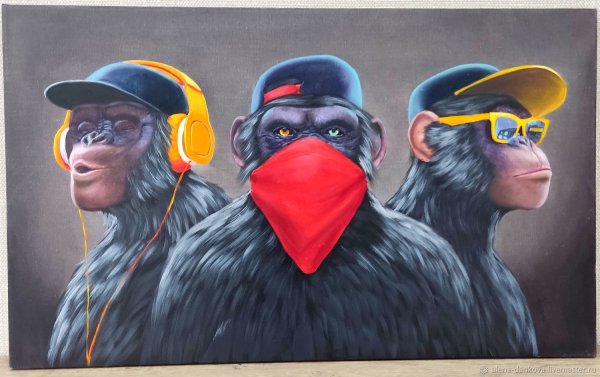 Картина три обезьяны в хорошем качестве