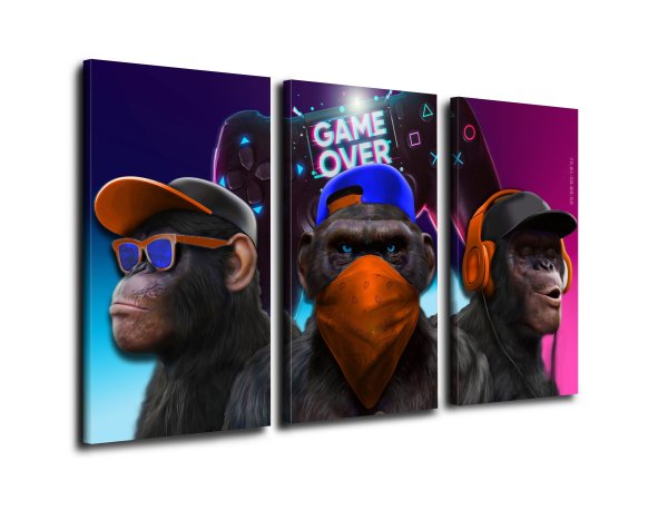 Три обезьяны живопись