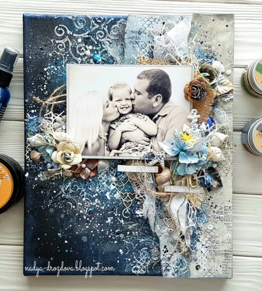 Микс Медиа на холсте