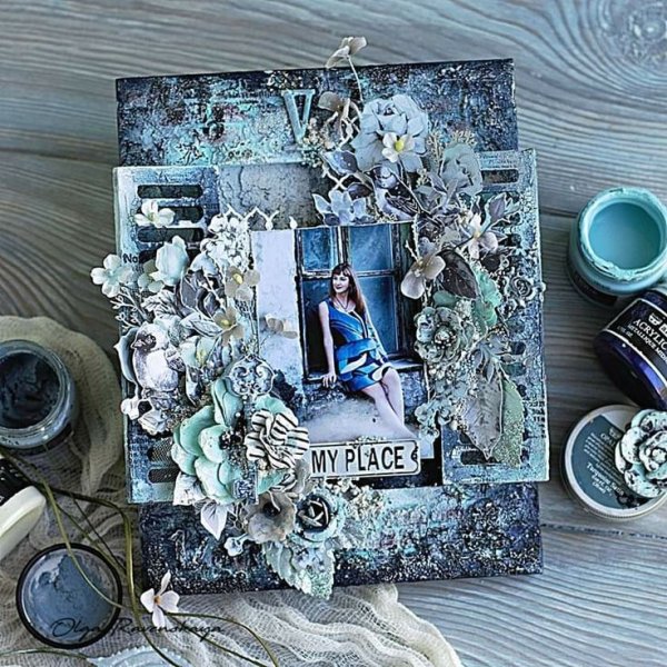 Скрапбукинг стиль микс Медиа