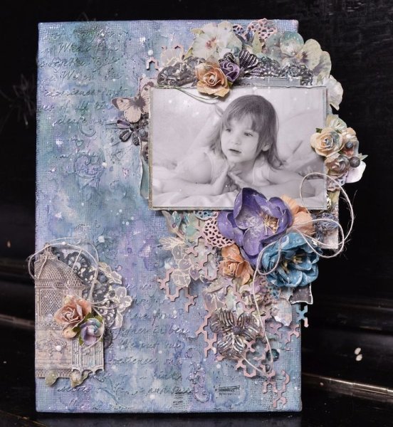 Микс Медиа на холсте