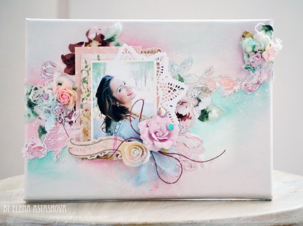 Скрапбукинг панно холст