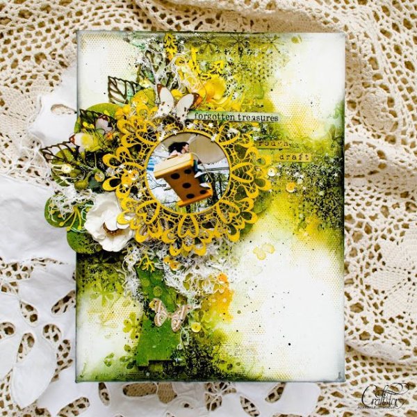 Скрапбукинг панно холст