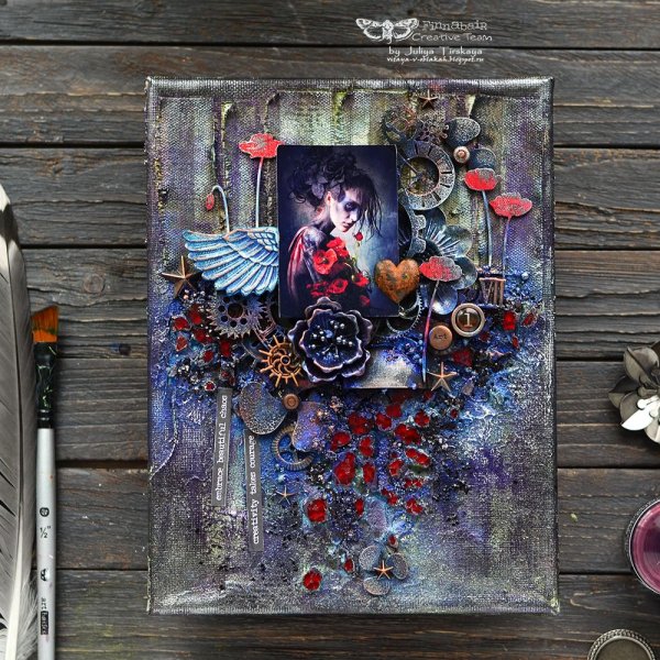 Креативный скрап на холсте