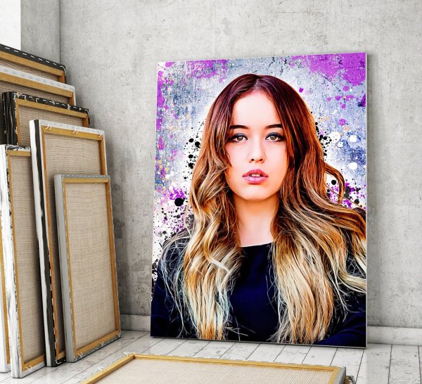 Стилизованный портрет на холсте