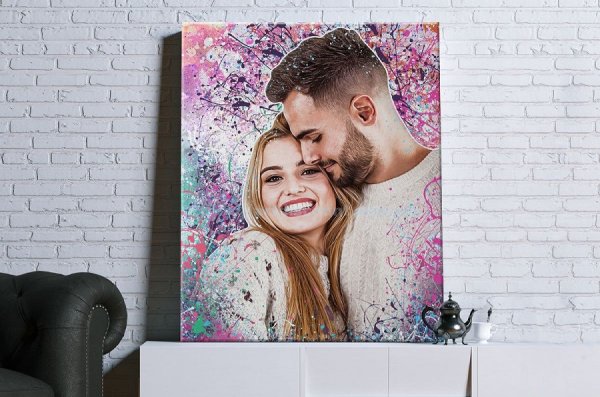 Фотопечать портрета на холсте