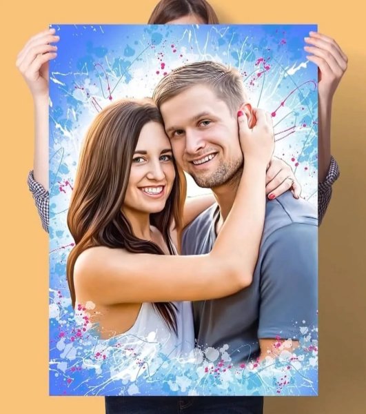 Цифровой портрет на холсте