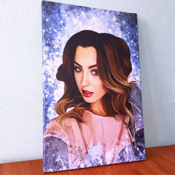 Стилизованный портрет на холсте