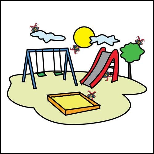 Рисовать детскую площадку