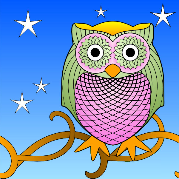 Рисование с детьми Сова