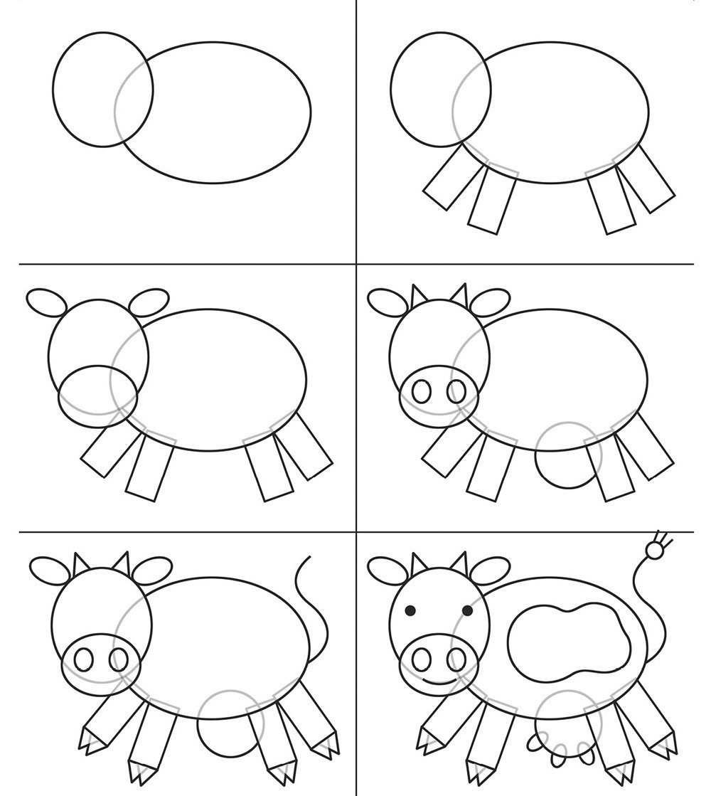 Рисование для начинающих схемы. Последовательное рисование животных для детей. Пошаговое рисование для детей. Схемы рисования для дошкольников. Поэтапное рисование животных для детей.