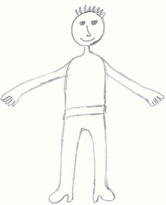 Кривой рисунок человека