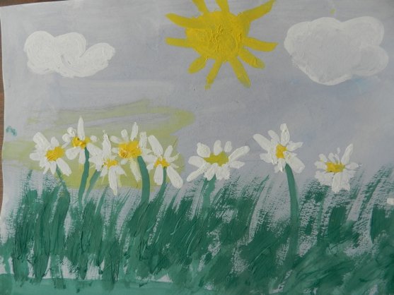 Рисование полевые цветы старшая группа