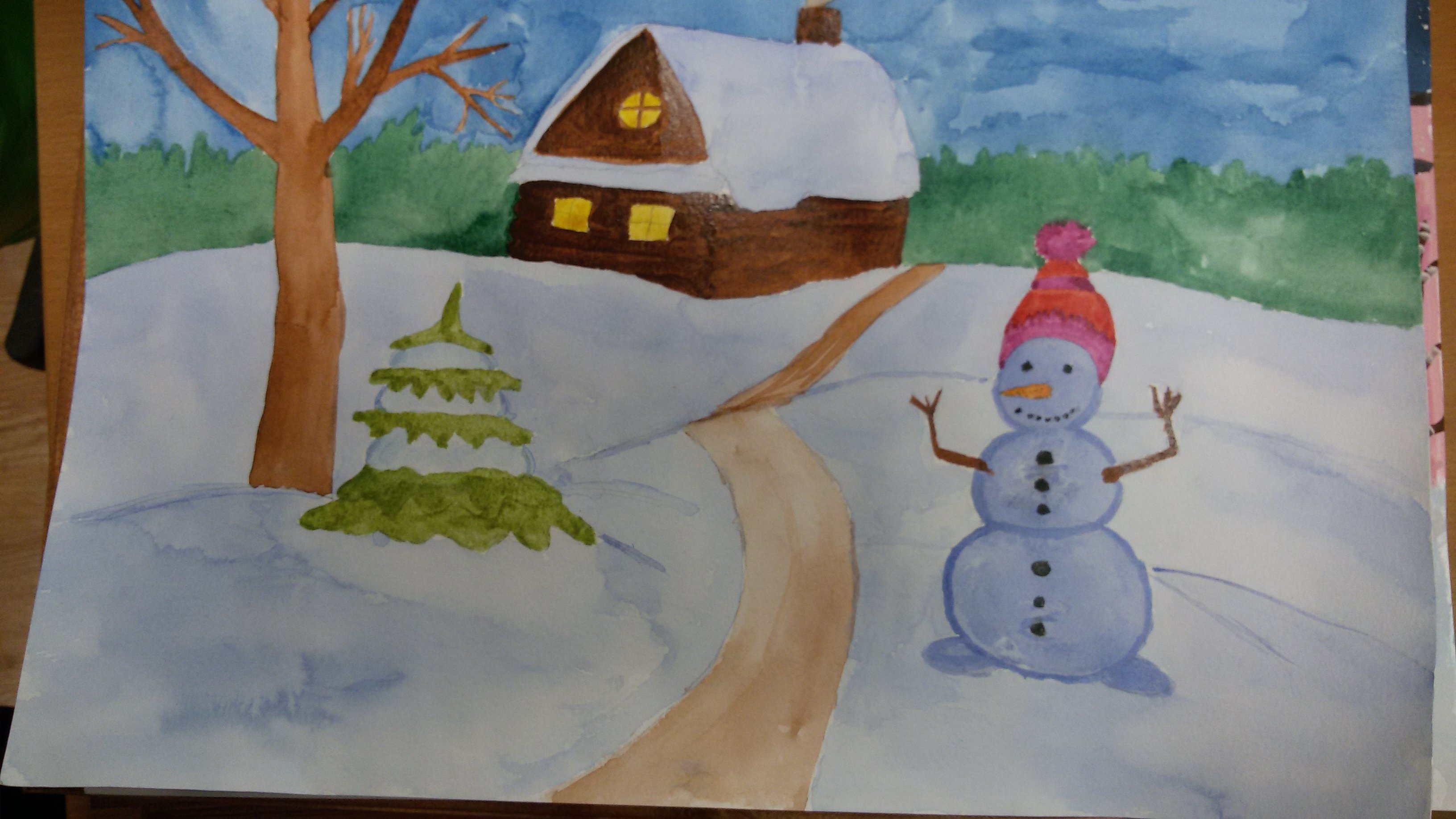 Зимние картинки легко. Рисунок на зимнюю тему. Зимние рисунки для детей. Детские рисунки на тему зима. Зима рисунок для детей.