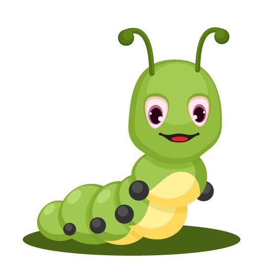 Мультяшные гусеницы